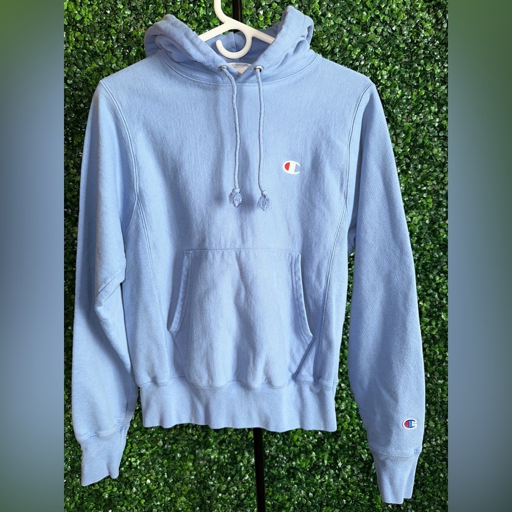 Champion Women’s XS Reverse Weave Light Blue Hoodie